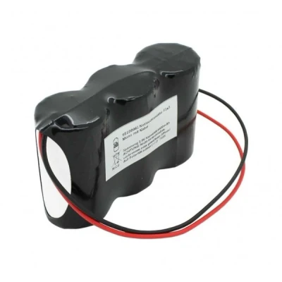 Afbeelding van batterij voor noodlicht NiCd 3.6V 4500mAh F1x3 Mono D met 200 mm kabel aan één zijde vervangt 3,6 V