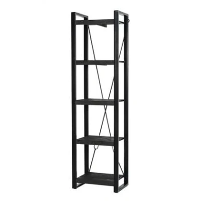Afbeelding van Livingfurn Boekenkasten Norris 55 cm Mangohout / Gecoat Staal