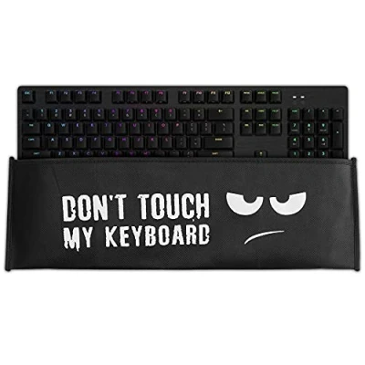 Afbeelding van kwmobile hoes geschikt voor Logitech G512/G513 Carbon Tactile/Linear/GX Blue Beschermhoes toetsenbord Keyboard cover Don&#039;t Touch my design