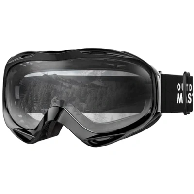 Afbeelding van OutdoorMaster OTG skibril, anti condens, stofdicht, winddicht, 100% UV400 bescherming, voor snowboard, dames, heren, jongens en meisjes, VLT 99%