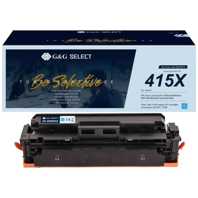 Afbeelding van G&amp;G Toner vervangt HP 415X Compatibel Cyaan W2031X GS HW2031X(415X)