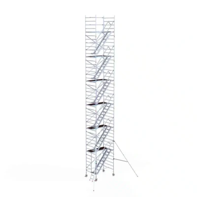Afbeelding van Pro. alu trappentoren carbondeck 1.35x1.90x14.20m werkhoogte