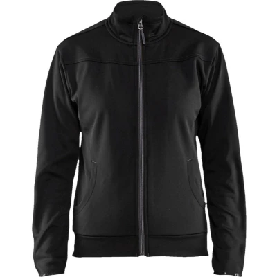 Afbeelding van Blaklader Dames service sweatshirt met rits 3394 2526 Zwart/Donkergrijs L