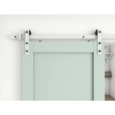 Afbeelding van Wovar Schuifdeursysteem Wit met rails Recht model compleet 200cm Per Set