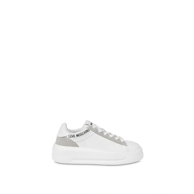 Afbeelding van Love Moschino Eclipse Sneakers laag, Dames, Maat: 37, White/pearl Hoogwaardig imitatieleer
