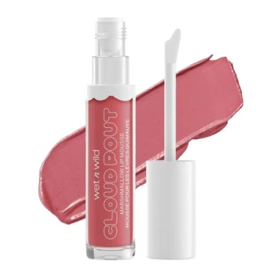 Afbeelding van Wet n Wild Cloud Pout Marshmallow Lip Mousse, Vloeibare lippenstift, mat, moduleerbaar en afwasbaar, verrijkt met arganolie voedende avocado olie voor het gladmaken van fijne lijntjes,