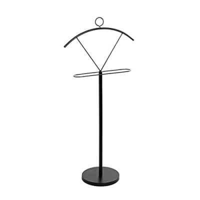 Afbeelding van HAKU Möbel valet zwart, metaal Afmeting: L 51 cm x H 117 D 28 cm, Stijl: Modern