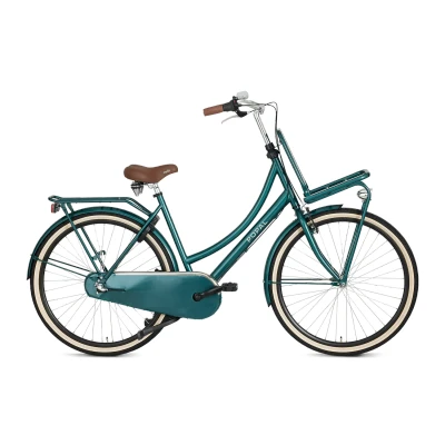 Afbeelding van Popal Daily Dutch Basic+ N3 Transportfiets Stadsfiets Dames 59 centimeter Forest Green