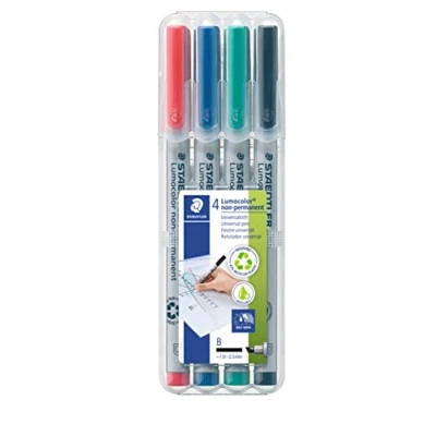 Image de STAEDTLER Lumocolor Marqueur non permanent 312B, étui de 4
