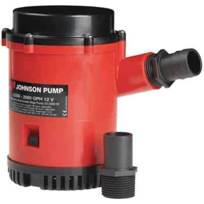 Afbeelding van Johnson pump l serie bilgepomp l2200 24v/4 5a 130l/min slangaansluiting 1 1/8 &amp; 1/4