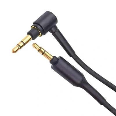 Afbeelding van WH 1000X vervangende audiokabel voor draadloze hoofdtelefoon compatibel met Sony MDR XB950BT 1000XM2 1000xm3 CH700N 100ABN 1A 1ADAC XB950N1 zwart