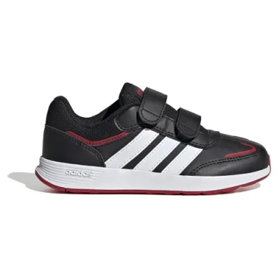 Afbeelding van adidas Performance Tensaur Switch Unisex Hardloopschoenen voor op de weg kinderen, Maat: 31, Core black/footwear white/better scarlet