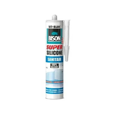 Afbeelding van Bison sanitair siliconenkit super wit 310 ml