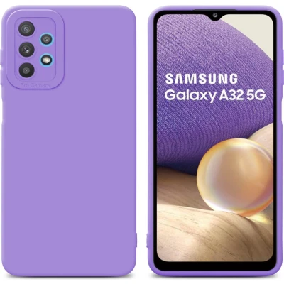 Afbeelding van Cadorabo Hoesje geschikt voor Samsung Galaxy A32 5G in Fluid LICHT PAARS Beschermhoes gemaakt van flexibel TPU silicone Cover Case