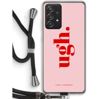 Afbeelding van Case Company® hoesje met Koord geschikt voor Samsung Galaxy A52 Ugh Telefoonhoesje Zwart Bescherming aan alle Kanten en Over de Schermrand