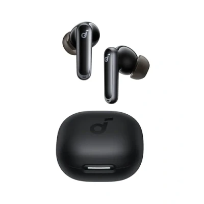Afbeelding van soundcore Anker P40i Draadloze hoofdtelefoon met ruisonderdrukking, adaptieve BassUp, 60 uur speeltijd, 2 in 1 hoes en smartphonehouder, IPX5, draadloos opladen,