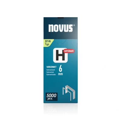 Afbeelding van Novus Niet met fijne draad H 37/6mm Superhard (5.000 stuks)