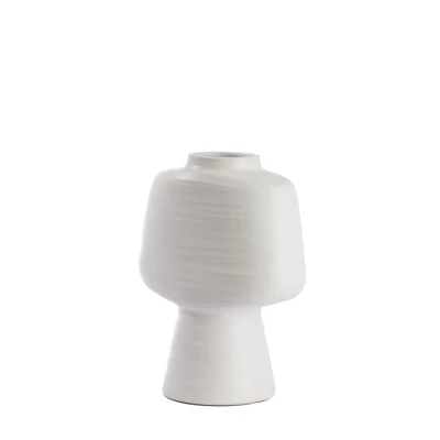 Afbeelding van Light &amp; Living Vaas GANDORO 29.5x18x38.5cm Wit