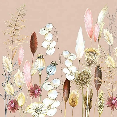 Afbeelding van Servietten Blumen 20 stuks servetten kruidenmix bloemen lente zomer tafeldecoratie 33 x cm