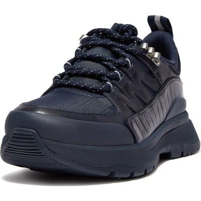 Afbeelding van FitFlop Neo D Hyker Leather Mix Outdoor Trainers BLAUW Maat 36
