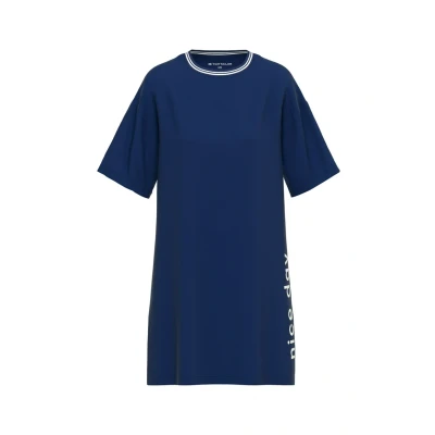Afbeelding van TOM Tailor Nachtjapon, Dames, Maat: 38, Blau dunkel uni