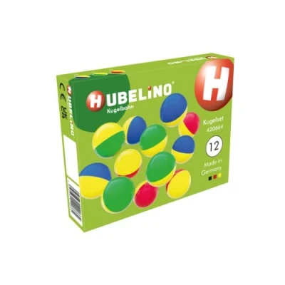 Afbeelding van Hubelino Knikkers Twee Kleuren, 12st.