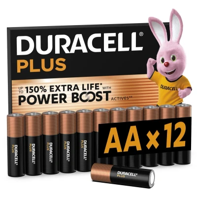 Afbeelding van Duracell Plus AA alkaline batterijen 1,5V, LR6 12 stuks