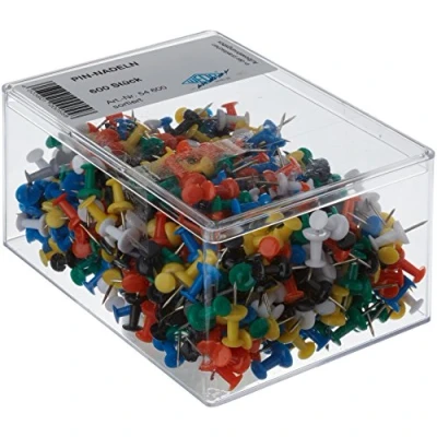 Image de Wedo 054600 Epingles d&#039;affichage 600 pièces Couleurs assorties Diabolo