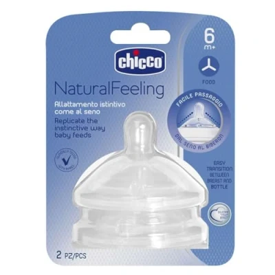 Afbeelding van Chicco 2 Pcs Feeding Pacifier Step Up 6m+ Food Flow
