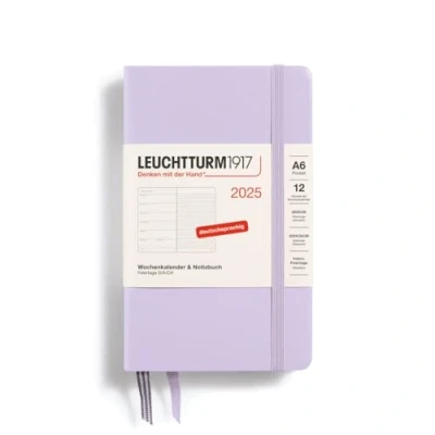Afbeelding van LEUCHTTURM1917 370498 Weekkalender en zakagenda 2025, DIN A6, paars Duits