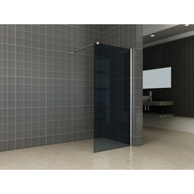 Afbeelding van Wiesbaden inloopdouche met muurprofiel 800x2000 10mm NANO rookglas