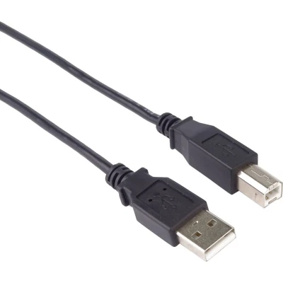 Afbeelding van PremiumCord High Speed USB 2.0 kabel M/M 1 m, A stekker naar B stekker, verbindingskabel voor scanners enz. Dubbel afgeschermd, AWG28, kleur zwart, lengte ku2ab1bk