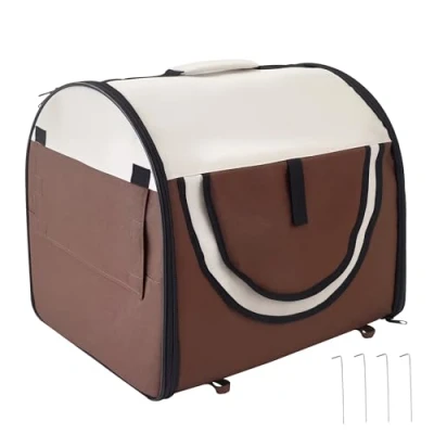 Afbeelding van PawHut Hondenbox inklapbare hondentransportbox dier 2 kleuren 5 maten 1O T46O R3DG