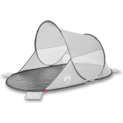 Afbeelding van vidaXL Strandtent 2 persoons pop up waterdicht grijs