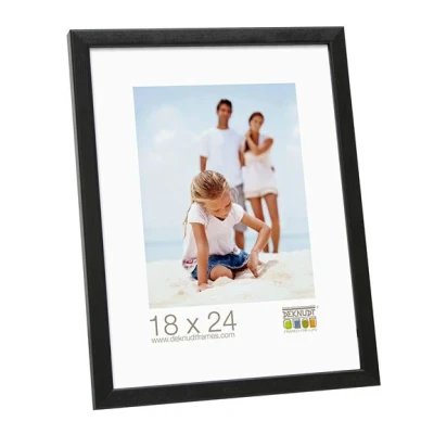 Image de Deknudt Frames S41JL2 Cadre Photo Bois Fin Noir 21 x 29.7 cm