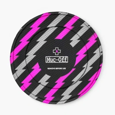 Image de Muc Off Housses Frein à Disque Motifs Éclairs, Lot de 2 Protections pour Vélo en Néoprène Lavable Protège des Projections et Dégâts Déplacement