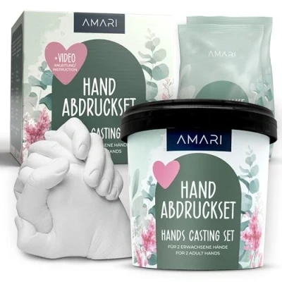 Afbeelding van Amari® 3D handdrukset voor koppels en familie, gipsafdrukset handgips, cadeau