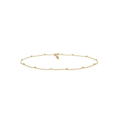 Afbeelding van Elli Ketting Choker Bal Geo Basic 925 verguld zilver