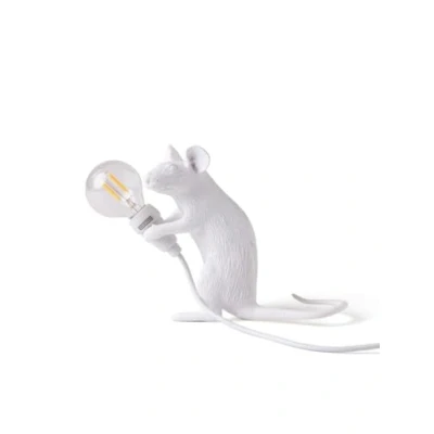 Afbeelding van Seletti Mouse Sitting Tafellamp USB Wit