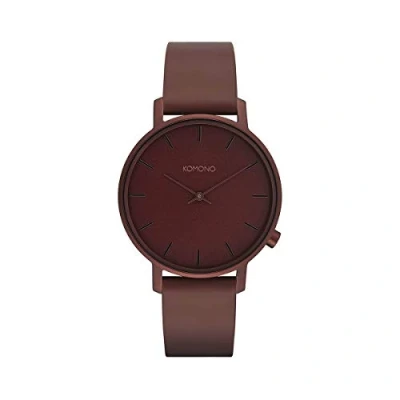 Afbeelding van Komono Harlow Monochrome Burgundy Polshorloge W4114 bordeaux rood