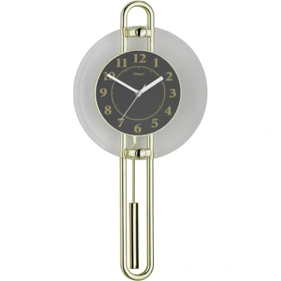 Afbeelding van Mebus 14813 Wandklok Kwarts 26 cm x 54.5 Goud, Zwart, Zilver