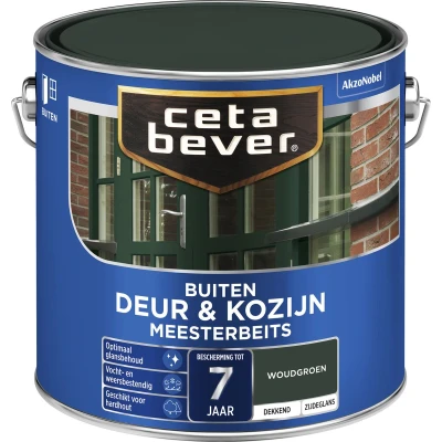 Afbeelding van Ceta Bever Dekkend Meesterbeits 654 Woudgroen Zijdeglans 2,5 liter Blanke lak &amp; Beits