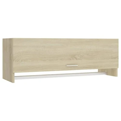 Afbeelding van Kledingkast 100X32,5X35 Cm Bewerkt Hout Bruin Eikenkleur 1 / Sonoma eiken