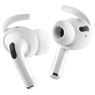 Afbeelding van elago [4 paar] oorhaak etui compatibel met AirPods Pro 2 Ear Hook, comfortabele en veilige pasvorm, verbeterde geluidskwaliteit (wit)