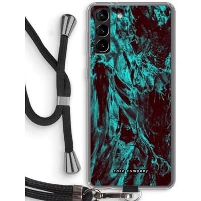 Afbeelding van Case Company® hoesje met Koord geschikt voor Samsung Galaxy S21 Plus Ice Age Telefoonhoesje Zwart Bescherming aan alle Kanten en Over de Schermrand