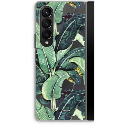 Afbeelding van Case Company® hoesje geschikt voor Samsung Galaxy Z Fold4 Bananenbladeren Soft Cover Telefoonhoesje Bescherming aan alle Kanten en Schermrand