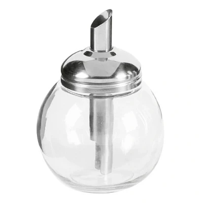 Afbeelding van APS Suikerpot 40490, diameter 8,5 cm, hoogte 12 150 ml, glazen container, schroefdeksel van roestvrij staal
