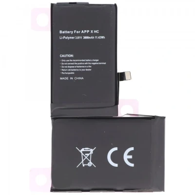 Afbeelding van Accu geschikt voor Apple iPhone X, Li Polymer, 3.81V, 3000mAh, 11.4Wh, hoge capaciteit, ingebouwd, zonder gereedschap