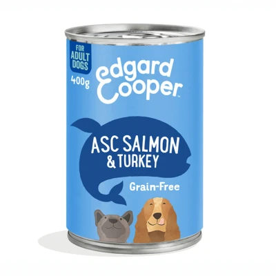 Afbeelding van Edgard&amp;Cooper Blik Salmon Turkey Adult Hondenvoer Zalm Kalkoen 400 g Graanvrij