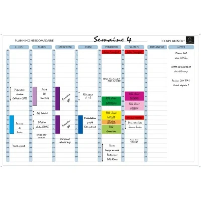 Afbeelding van Wekelijkse magnetische planner Franse teksten